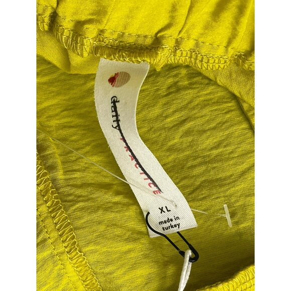 Anthropologie Daily Practice Yellow Stripe Side Pull On Wide Leg Pants Sz Large - Picture 8 of 8